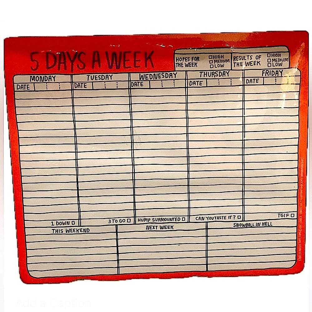 Organizational Weekly Paper Mousepad